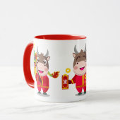 Chinees nieuwjaar Ox Trio Mok (Voorkant links)