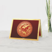 Chinees Nieuwjaar Paard 2026 met wensen HGC Kaart (Achterkant)