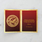 Chinees Nieuwjaar Paard 2026 met wensen VGC2 Feestdagen Kaart (Binnen)