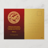 Chinees Nieuwjaar Paard 2026 met wensen VPC2 Feestdagenkaart (Achterkant)