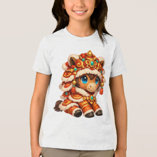 Chinees Nieuwjaar Paard 2026 Zodiac Tri-Blend Shirt
