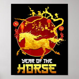 Chinees Nieuwjaar Paard Het Jaar Van Het Paard 202 Poster
