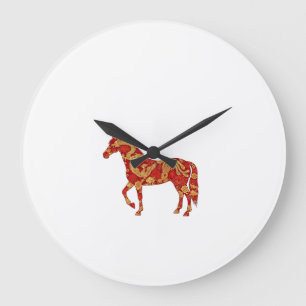 Chinees Nieuwjaar Paard met Draak Phoenix Grote Klok