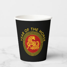 Chinees Nieuwjaar Paard Papieren Bekers