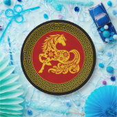 Chinees Nieuwjaar Paard Papieren Bordje (Feest)