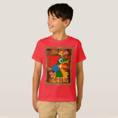 Chinees Nieuwjaar Papercut Dragon Hout Rood Goud T-shirt (Voorkant volledig)