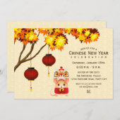 Chinees Nieuwjaar Rat Leeuw Dancer Kaart (Voorkant / Achterkant)