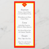 Chinees nieuwjaar - Red Lucky Fu-symbool Menu (Achterkant)