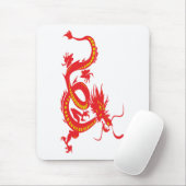 Chinees nieuwjaar rode draak muismat (Met muis)