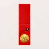 Chinees Nieuwjaar Rode Gouden Draak 2024 FC Kaart (Buitenkant ongevouwen)