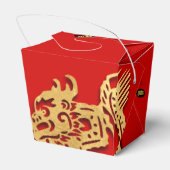 Chinees Nieuwjaar Rode Gouden Draak 2024 TOFB Bedankdoosjes (Achterkant)