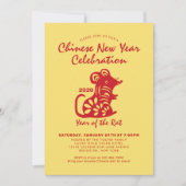 Chinees Nieuwjaar Rode Rat 2020 Kaart (Voorkant)