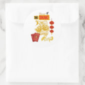 Chinees nieuwjaar ronde sticker (Tas)
