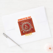 Chinees nieuwjaar ronde sticker (Envelop)