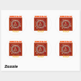 Chinees nieuwjaar ronde sticker