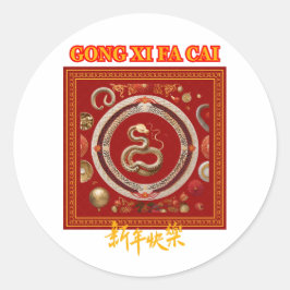 Chinees nieuwjaar ronde sticker