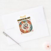 Chinees nieuwjaar ronde sticker (Envelop)