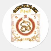 Chinees nieuwjaar ronde sticker (Voorkant)