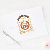 Chinees nieuwjaar ronde sticker (Envelop)