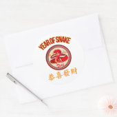 Chinees nieuwjaar ronde sticker (Envelop)