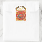 Chinees nieuwjaar ronde sticker (Tas)