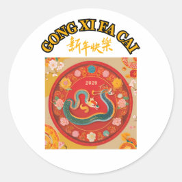 Chinees nieuwjaar ronde sticker