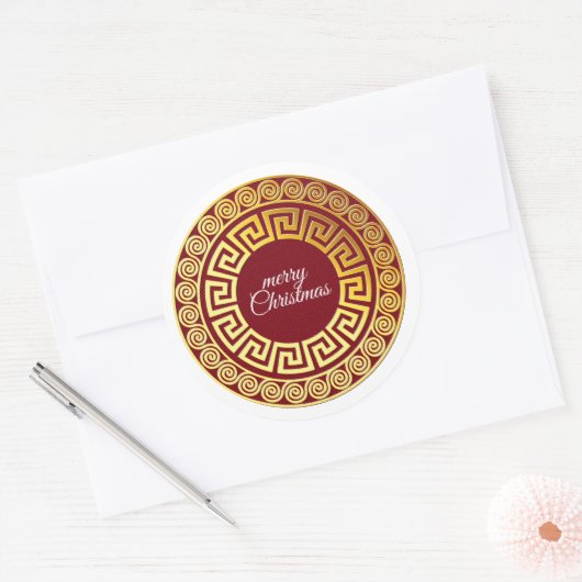 Chinees nieuwjaar ronde sticker (Envelop)