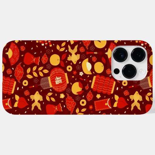 Chinees Nieuwjaar rood Case-Mate iPhone Case (Achterkant (horizontaal))