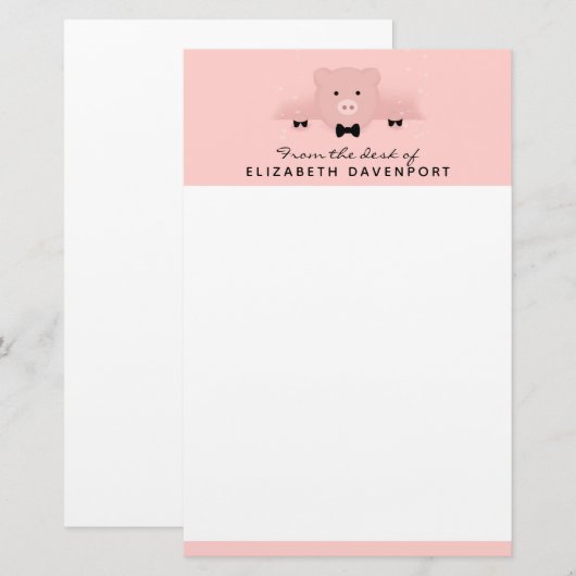 Chinees nieuwjaar roze roze roze roze briefpapier (Voorkant / Achterkant)