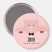 Chinees nieuwjaar roze roze roze roze magneet (Voorkant / Achterkant)