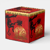 Chinees Nieuwjaar Schattige Aap Zodiac Verjaardag  Bedankdoosjes (Achterkant)