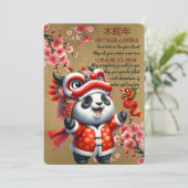 Chinees Nieuwjaar - Schattige Panda-Jaar van de Dr Kaart (Staand voorkant)
