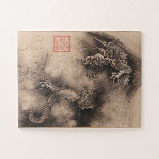 Chinees Nieuwjaar Schilderen Dragon verjaardagspuz Legpuzzel (Horizontaal)