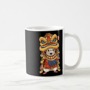 Chinees Nieuwjaar Shirten voor mannen dansen Rat D Koffiemok
