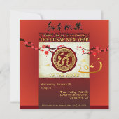 Chinees Nieuwjaar Slang 2025 Feest SqIn Feestdagenkaart (Voorkant)