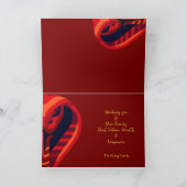 Chinees Nieuwjaar Slang 2025 GC Holiday Kaart (Binnen)