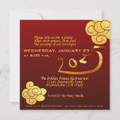 Chinees Nieuwjaar Slang 2025 Gold Clouds Teksten I Kaart (Voorkant)