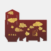 Chinees Nieuwjaar Slang 2025 Gold Clouds TFB Bedankdoosjes (Uitgevouwen)
