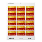 Chinees Nieuwjaar Slang 2025 Rood Goud AL Etiket (Full Sheet)