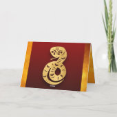 Chinees Nieuwjaar Slang 2025 Tempel + Teksten HC Bedankkaart (Achterkant)