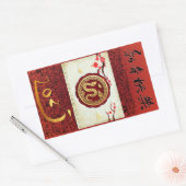 Chinees Nieuwjaar Slang 2025 Verticale RS Rechthoekige Sticker (Envelop)