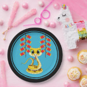 Chinees Nieuwjaar Slang & Chinese Vuurwerk Papieren Bordje (Feest)