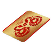 Chinees Nieuwjaar Slang Dubbel rood papier-gesnede Magneet (Linkerzijde)