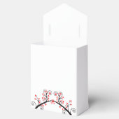 Chinees Nieuwjaar Slang en rode bloesems Bedankdoosjes (Geopend)