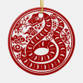 Chinees Nieuwjaar  Slang Keramisch Ornament (Voorkant)