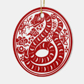 Chinees Nieuwjaar  Slang Keramisch Ornament (Links)
