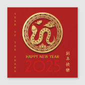 Chinees Nieuwjaar Slang Knipwerk Kies Kleur SqMC (Voorkant)