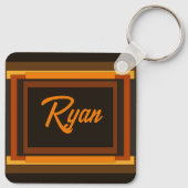 Chinees Nieuwjaar Slang Monogram SqK02 Sleutelhanger (Achterkant)