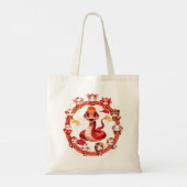 Chinees Nieuwjaar Slang Ontwerp 2 Tote Bag (Achterkant)