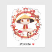 Chinees Nieuwjaar Slang Ontwerp 3 Sticker (Vel)
